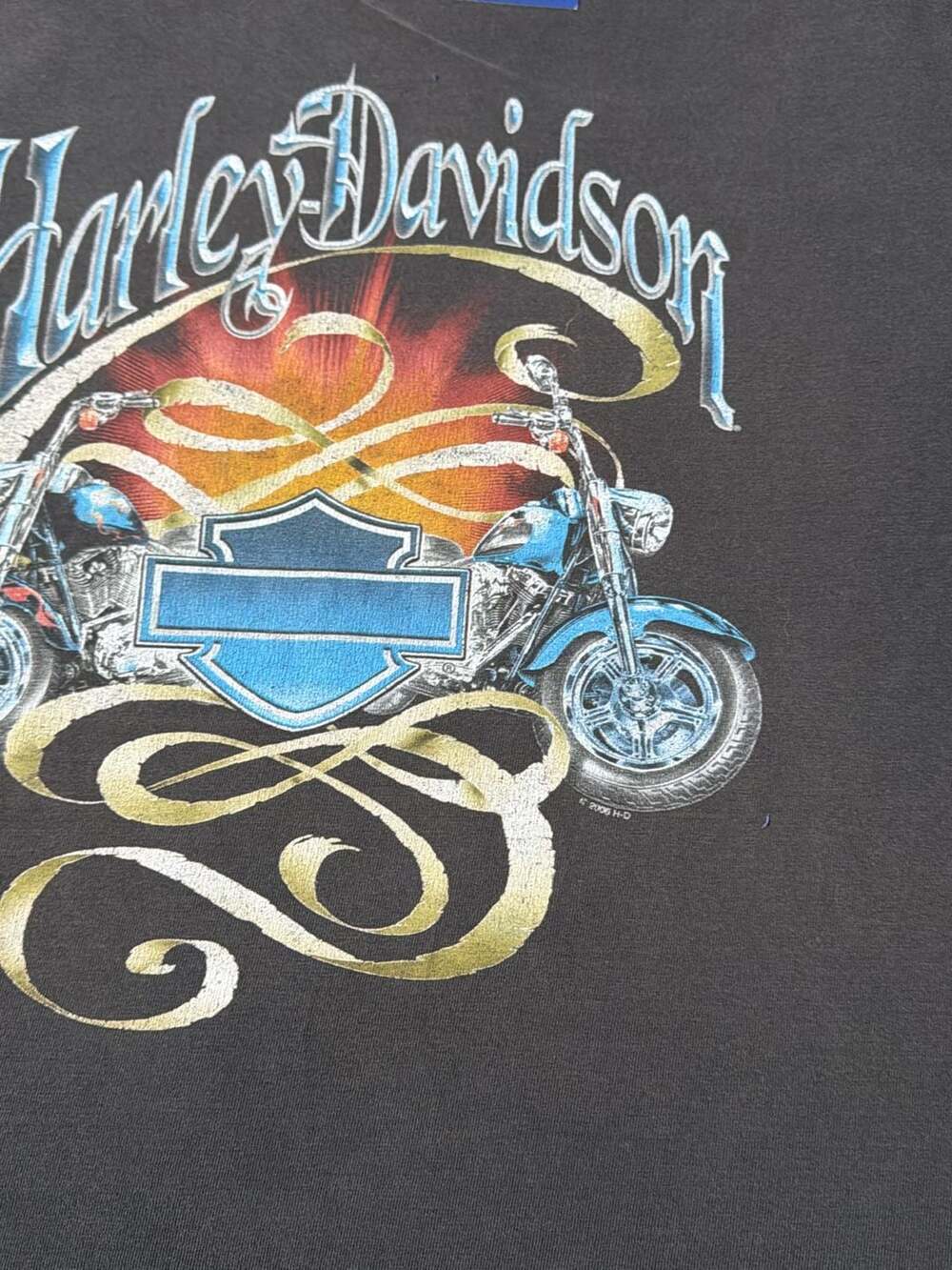 Vintage Thrashed 2006 Harley-Davidson Texas Thunder Nacogdoches T-Shirt Large - Picture 4 of 13